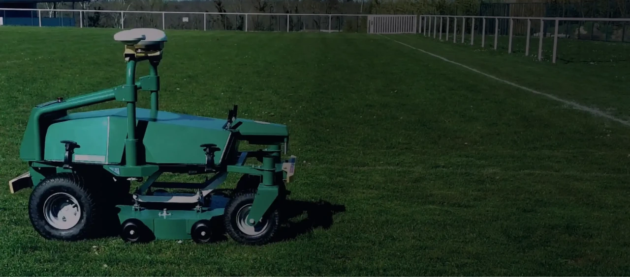 MOXY PRO autonomous mowing and line marking robot by Hexagone Sport Robotics
